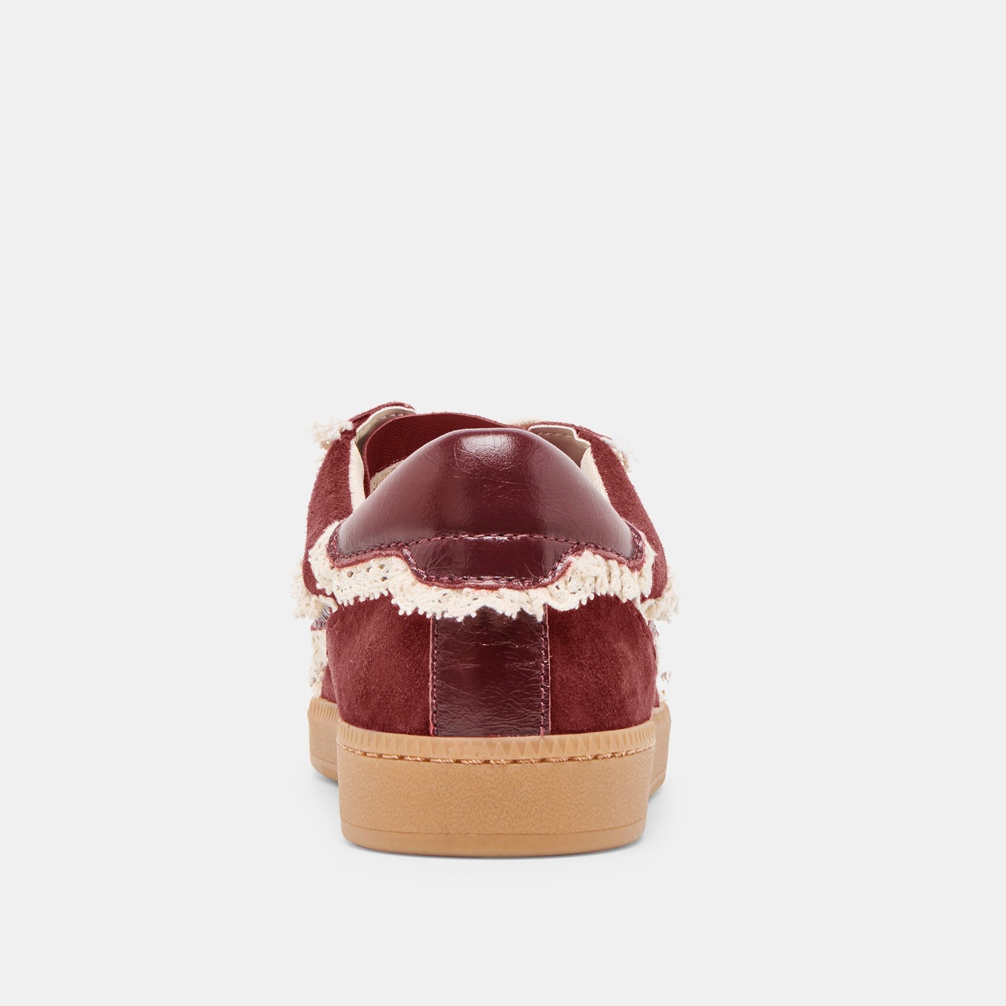 Notice Lace Oxblood Suede Sneakers