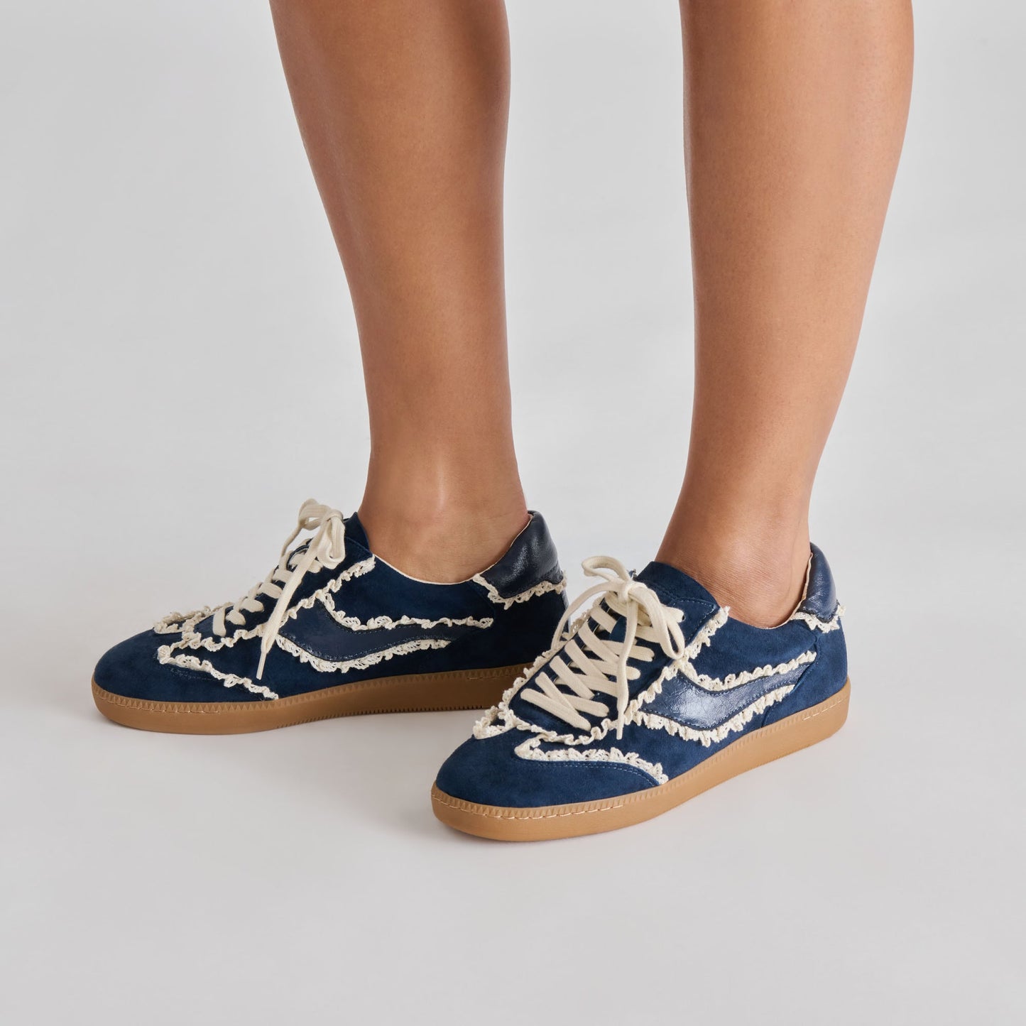 Notice Lace Navy Suede Sneakers