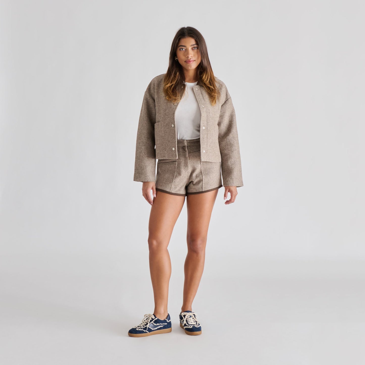 Notice Lace Navy Suede Sneakers