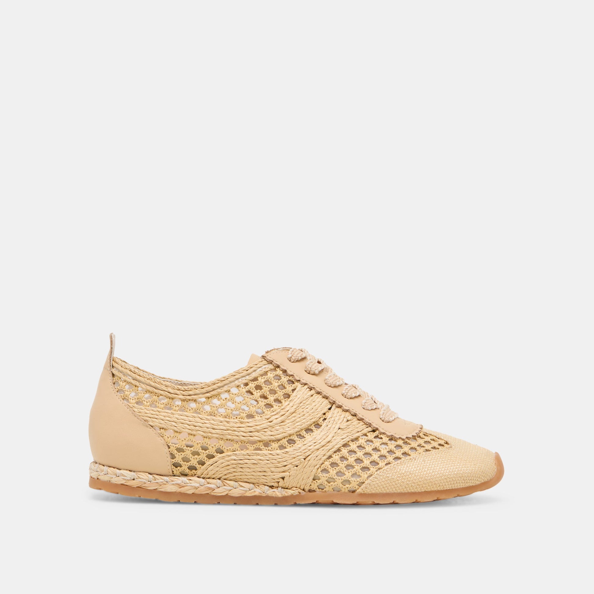 Dream Lt Natural Woven Raffia Sneakers