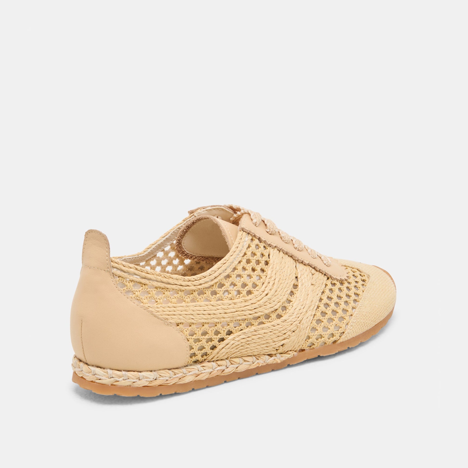 Dream Lt Natural Woven Raffia Sneakers