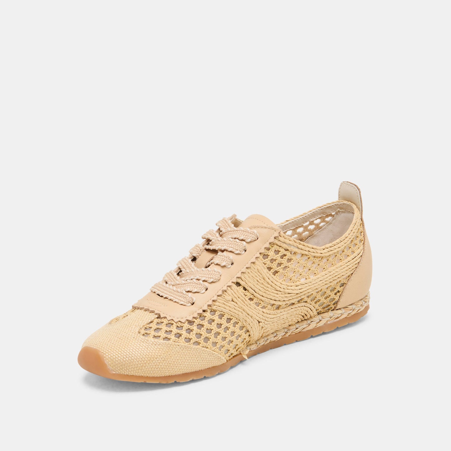Dream Lt Natural Woven Raffia Sneakers