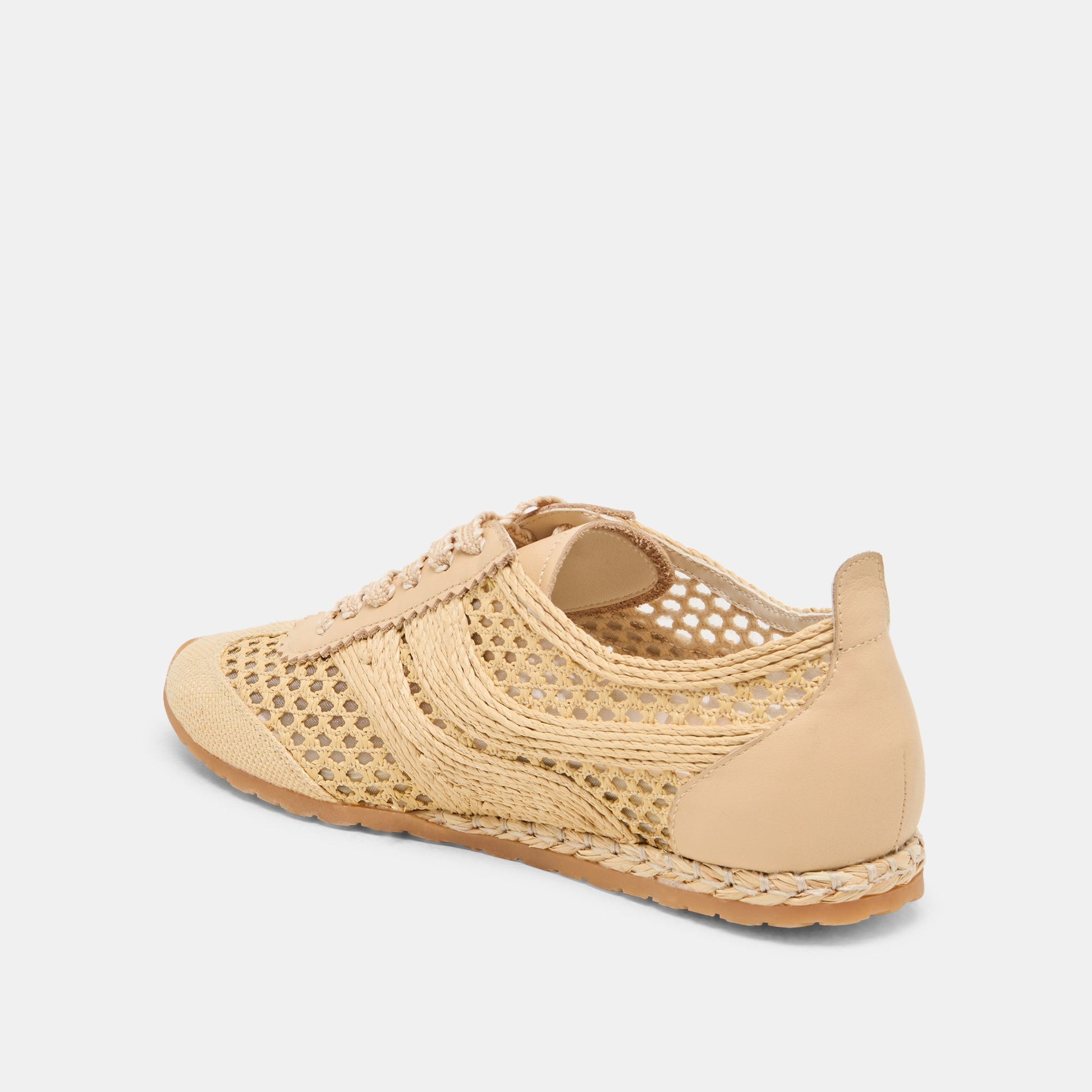Dream Lt Natural Woven Raffia Sneakers