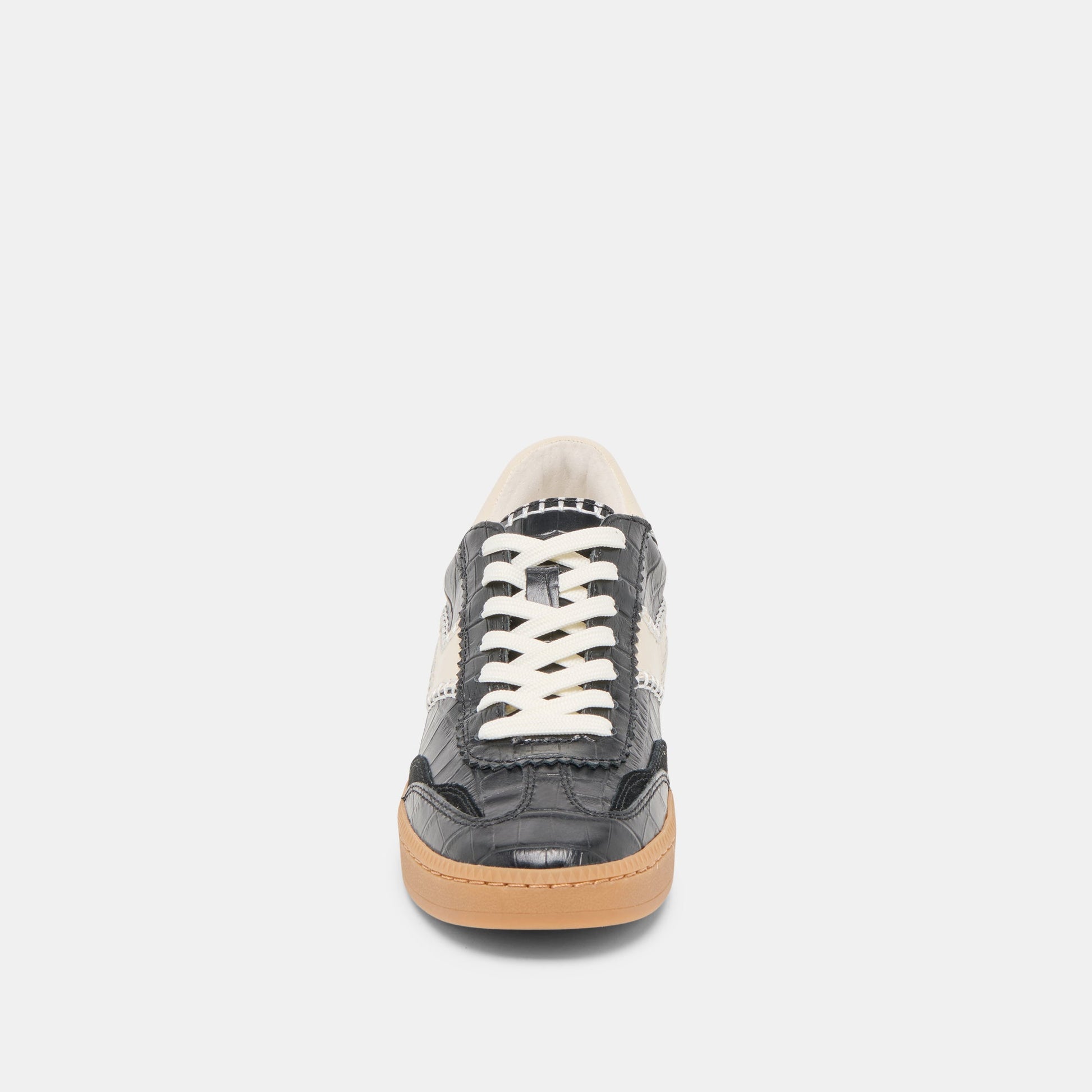 NOTICE STITCH SNEAKERS NOIR CROCO EMBOSSED LEATHER
 – Dolce Vita