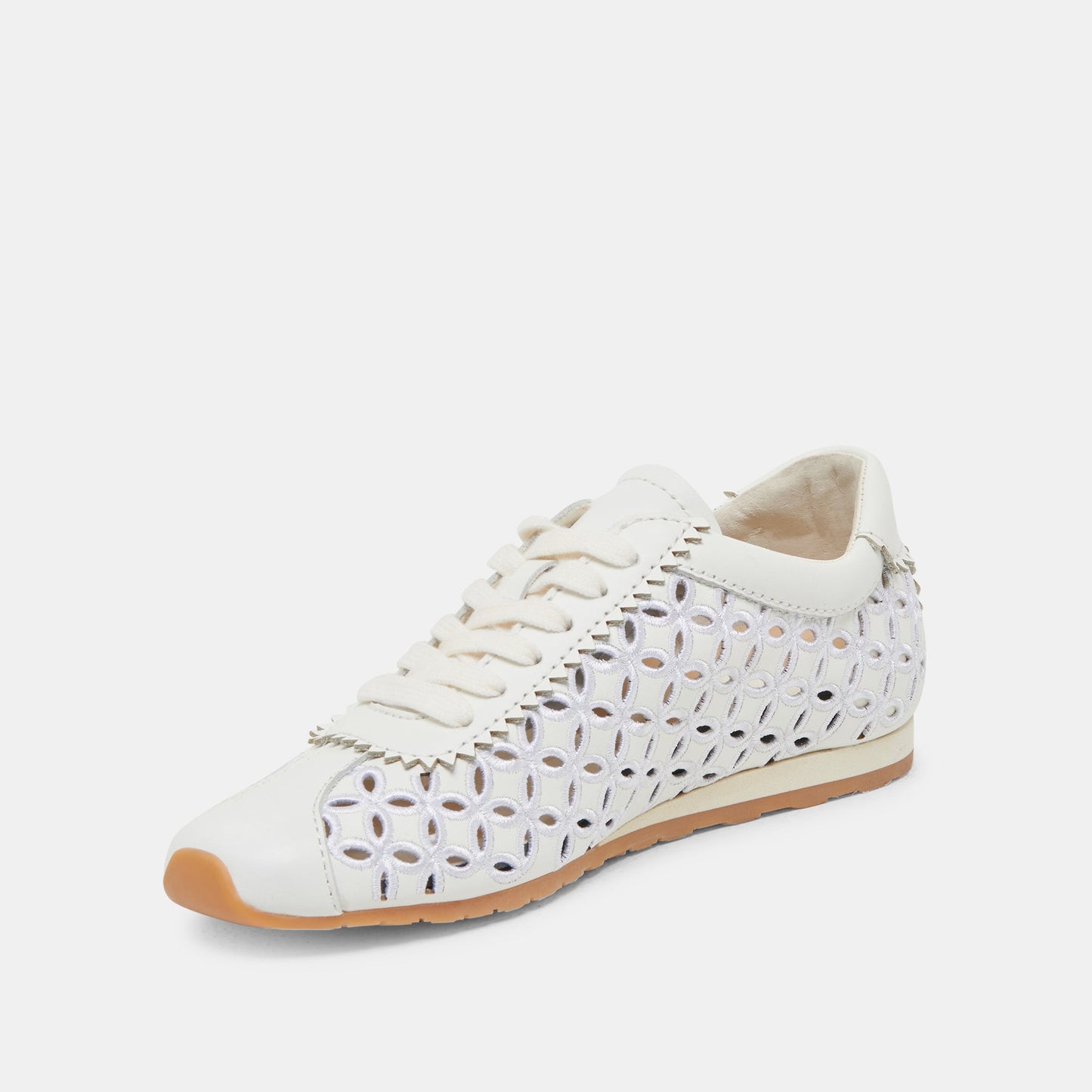DANIE EYELET PERF SNEAKERS TRUE WHITE LEATHER
 – Dolce Vita