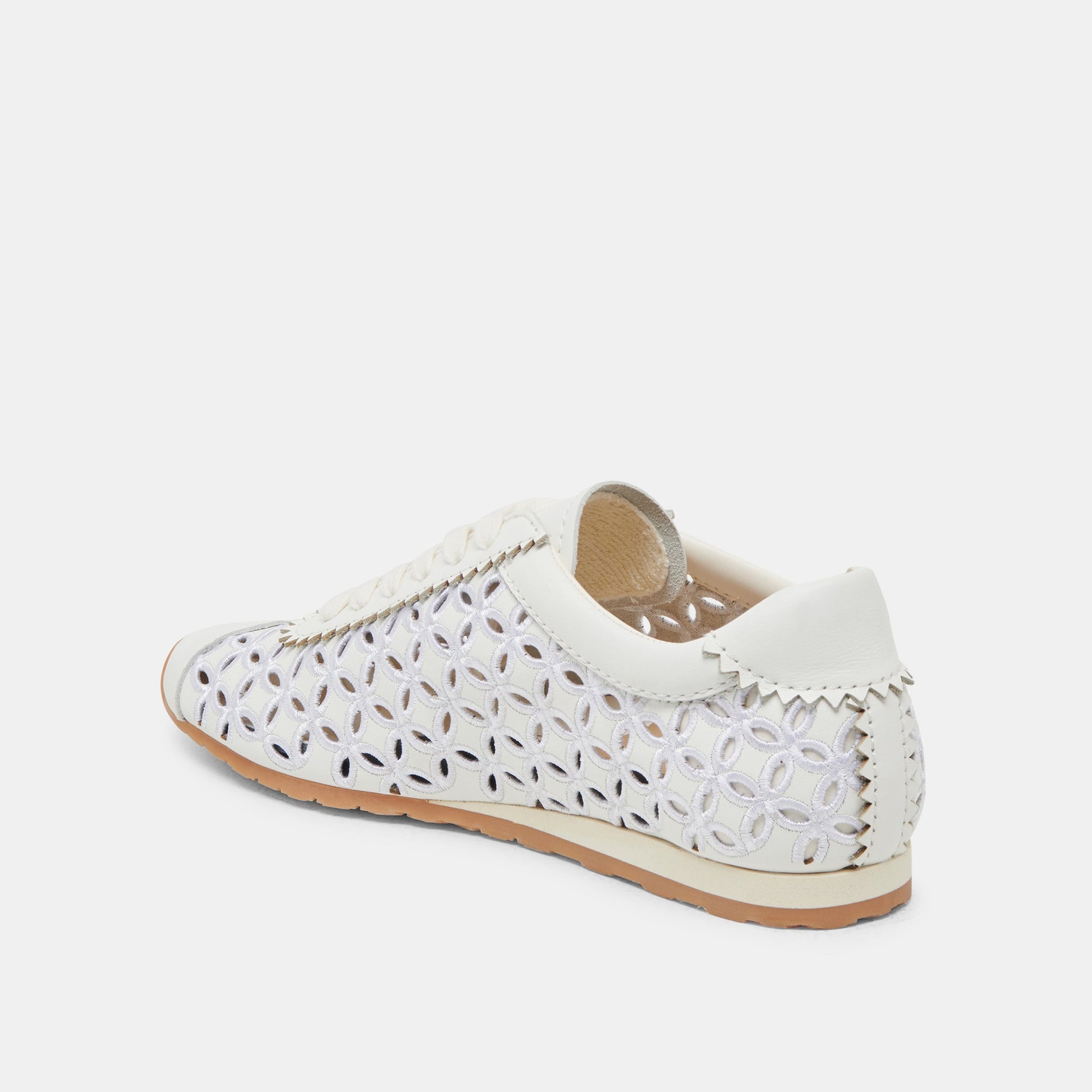 DANIE EYELET PERF SNEAKERS TRUE WHITE LEATHER
 – Dolce Vita
