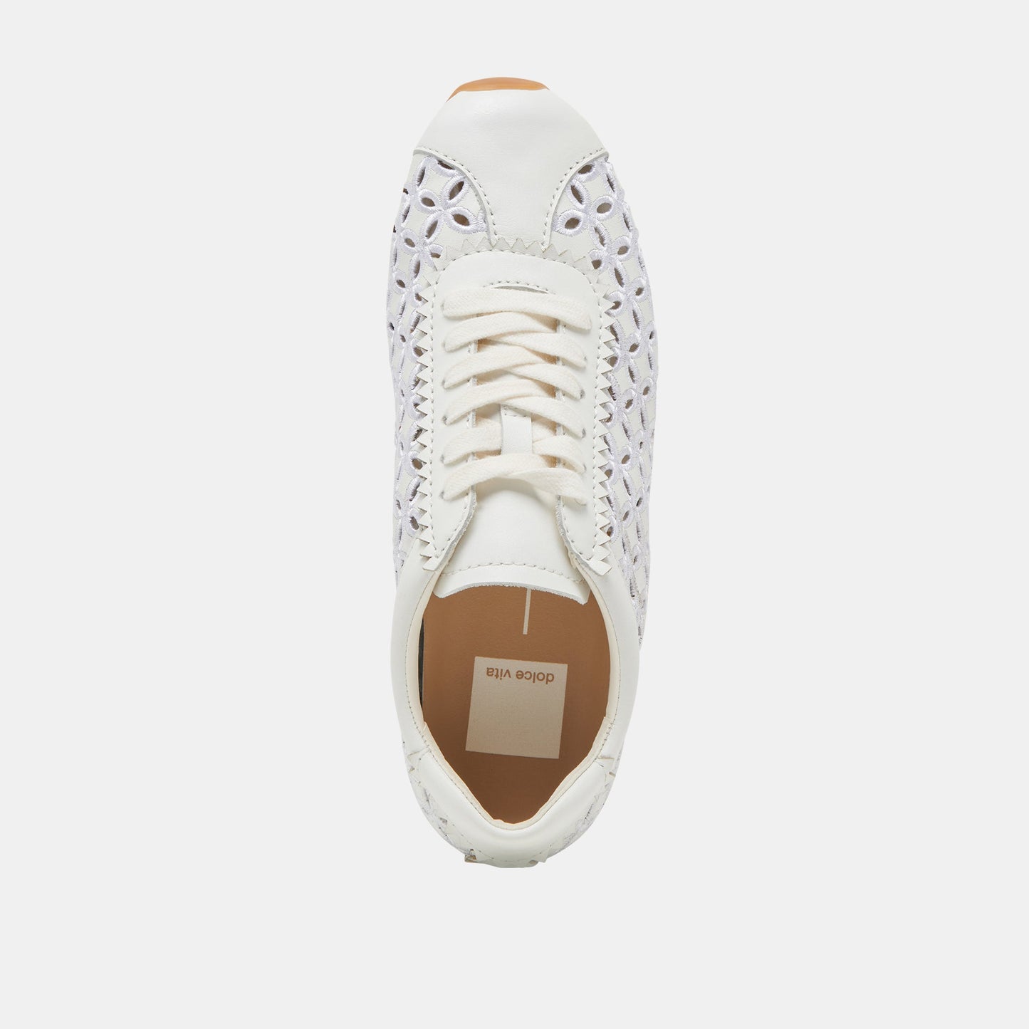 DANIE EYELET PERF SNEAKERS TRUE WHITE LEATHER
 – Dolce Vita