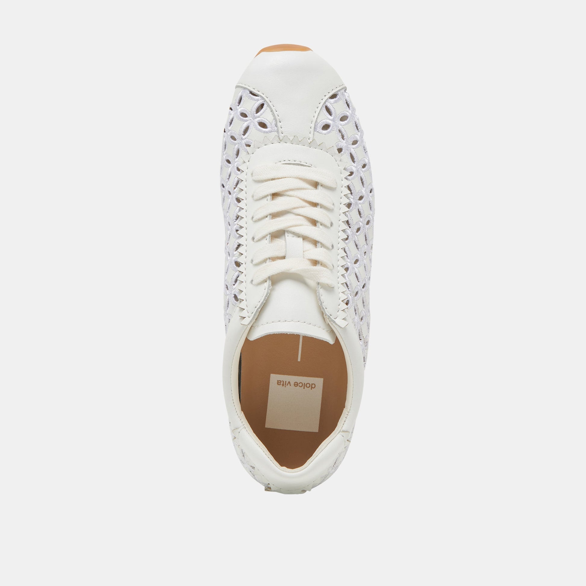 DANIE EYELET PERF SNEAKERS TRUE WHITE LEATHER
 – Dolce Vita