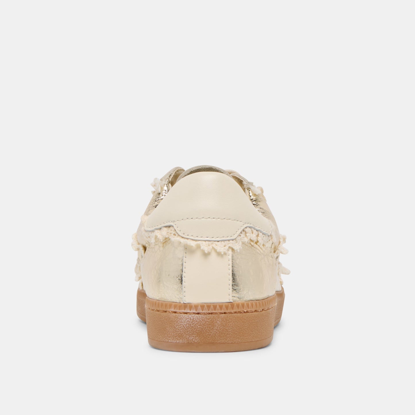 Notice Lace Platinum Distressed Leather Sneakers
