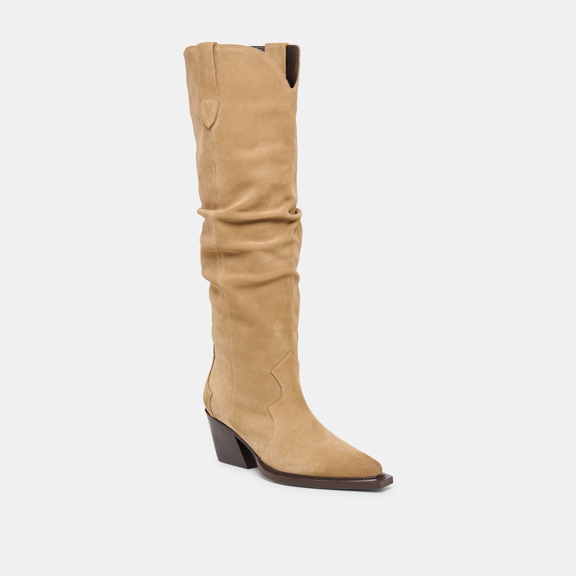 Buckly Camel Suede Boots