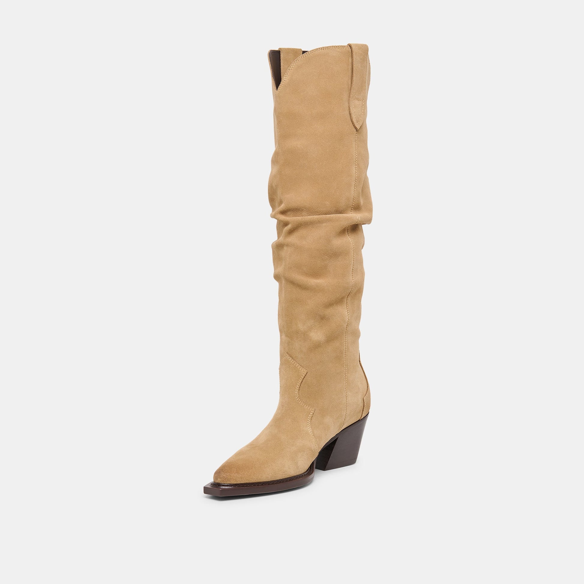 Buckly Camel Suede Boots
