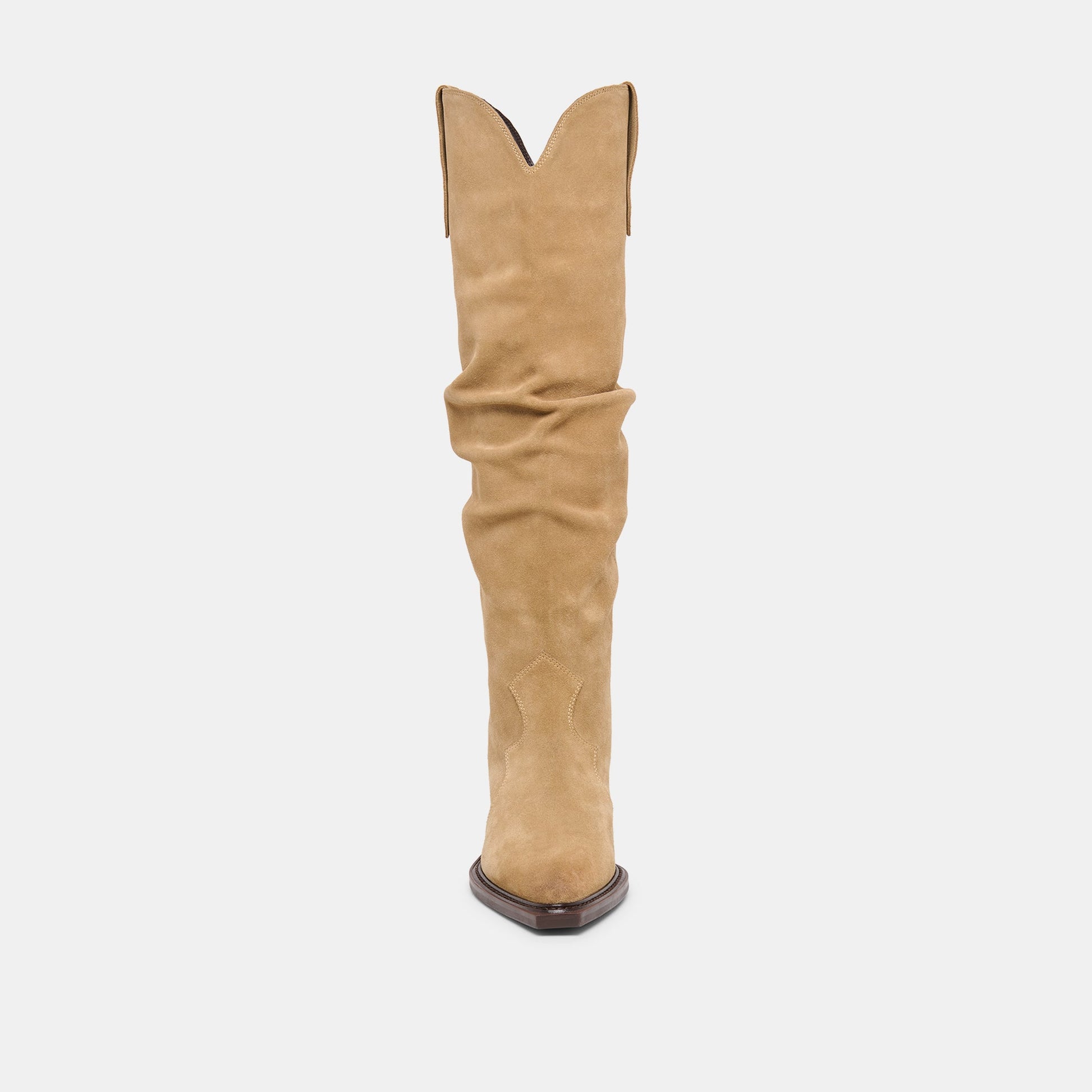 Buckly Camel Suede Boots