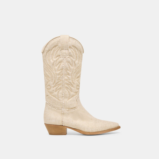 Tanner Bone Fabric Boots