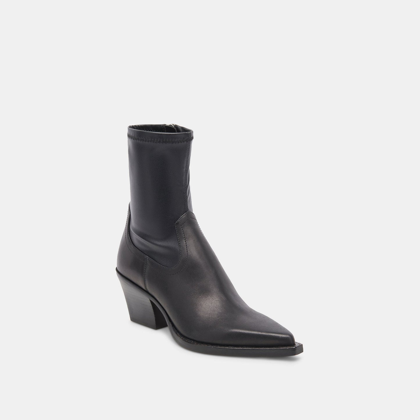 Rutger Boots Black Leather | Women's Black Leather Mid-Ankle Boots
 – Dolce Vita
