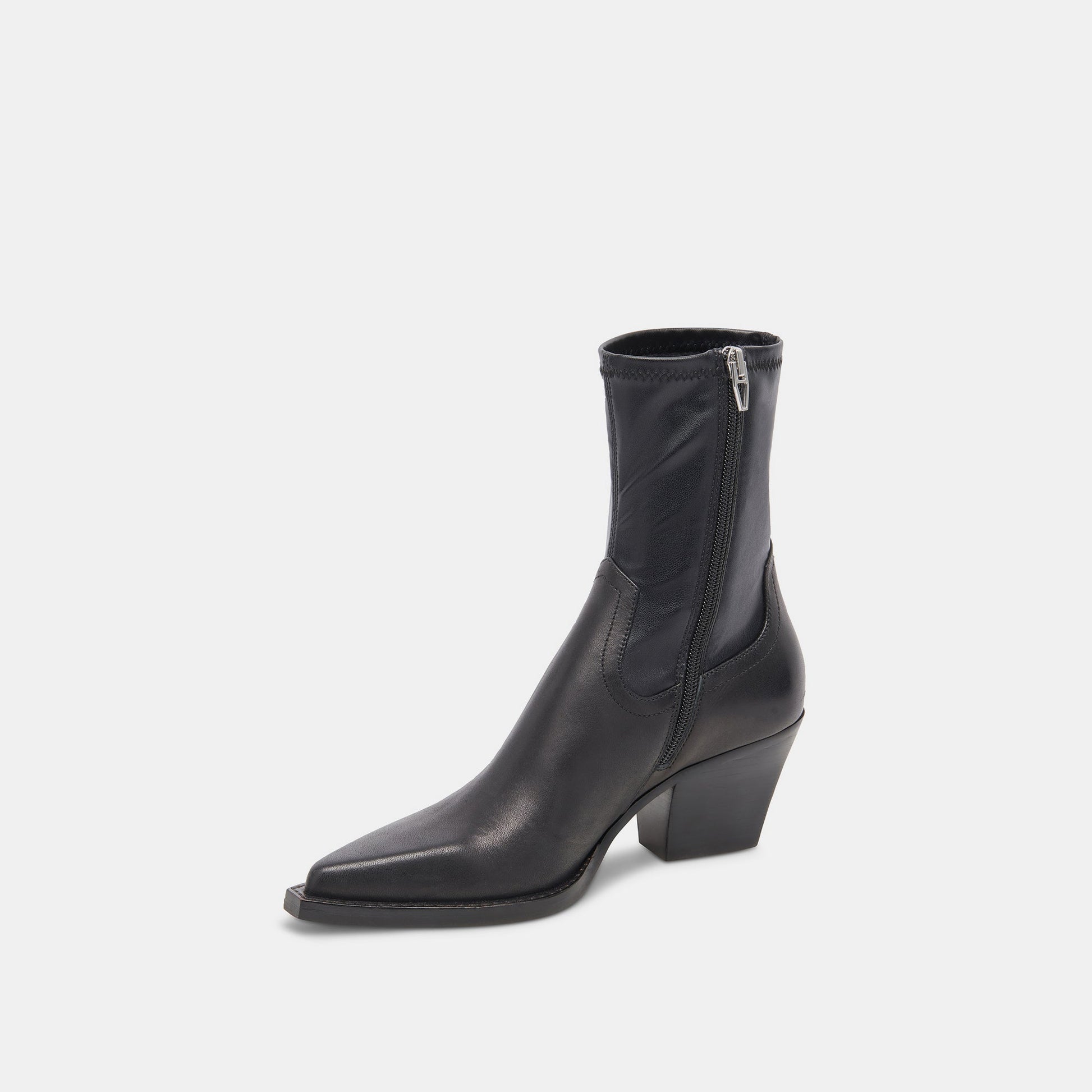 Rutger Boots Black Leather | Women's Black Leather Mid-Ankle Boots
 – Dolce Vita