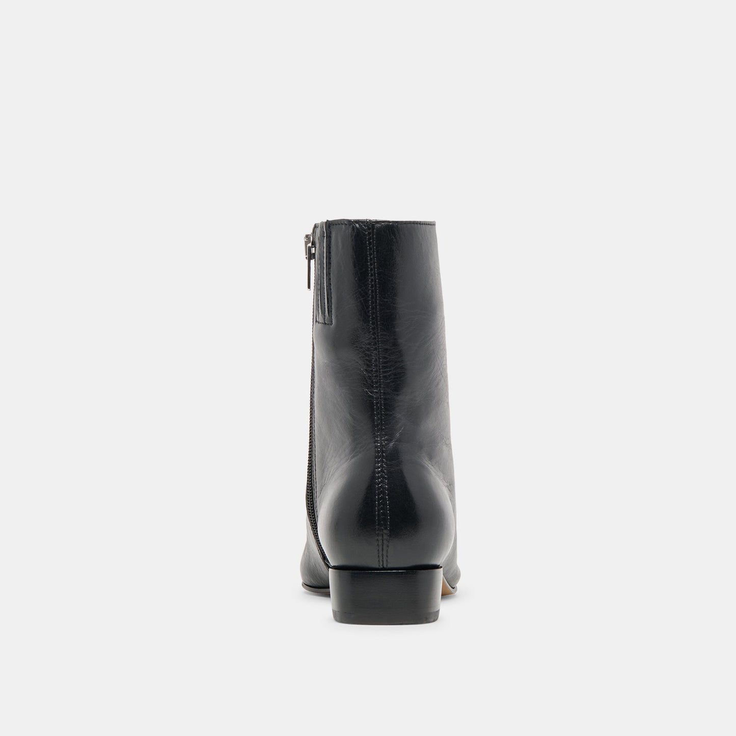 Tarine Black Leather Booties