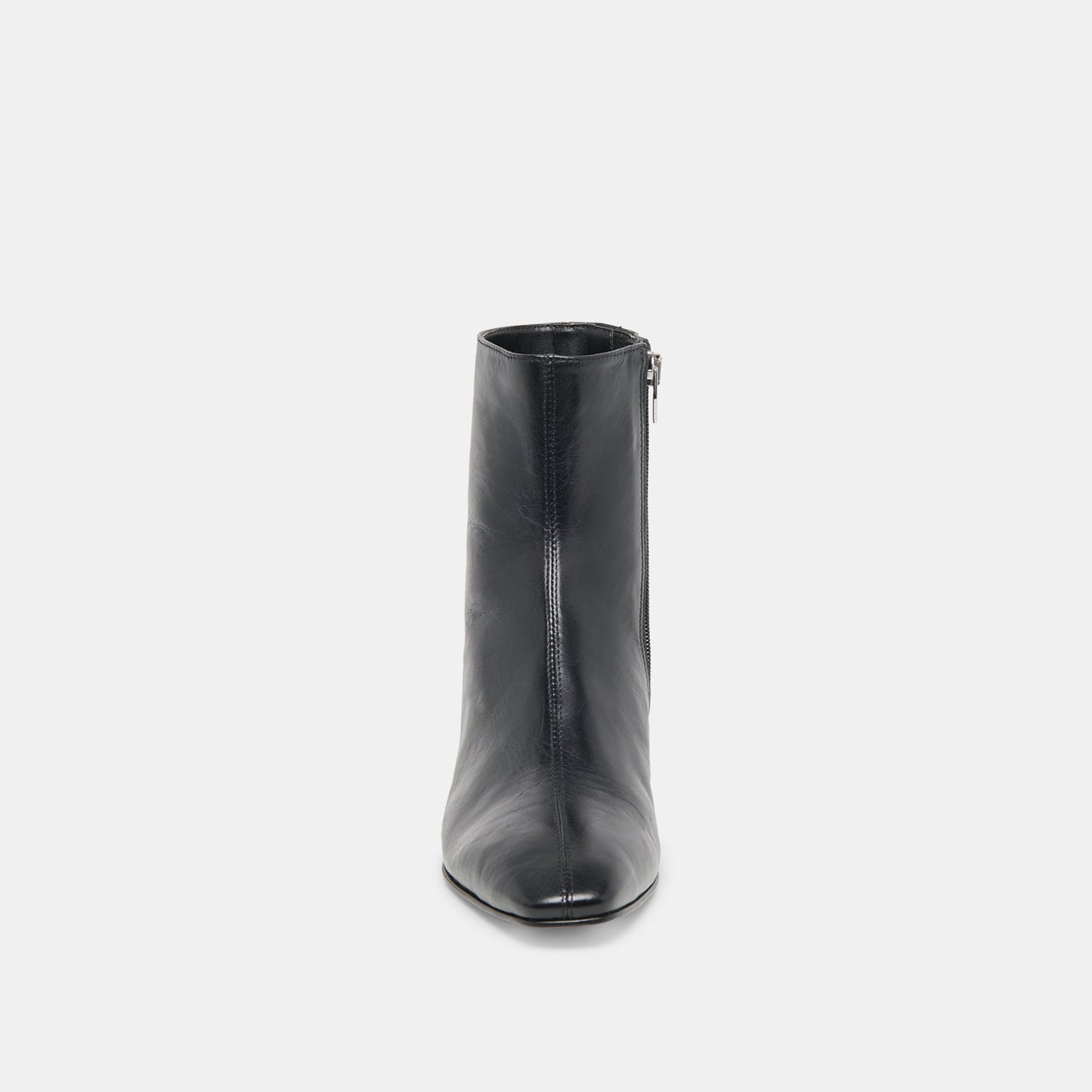 Tarine Black Leather Booties