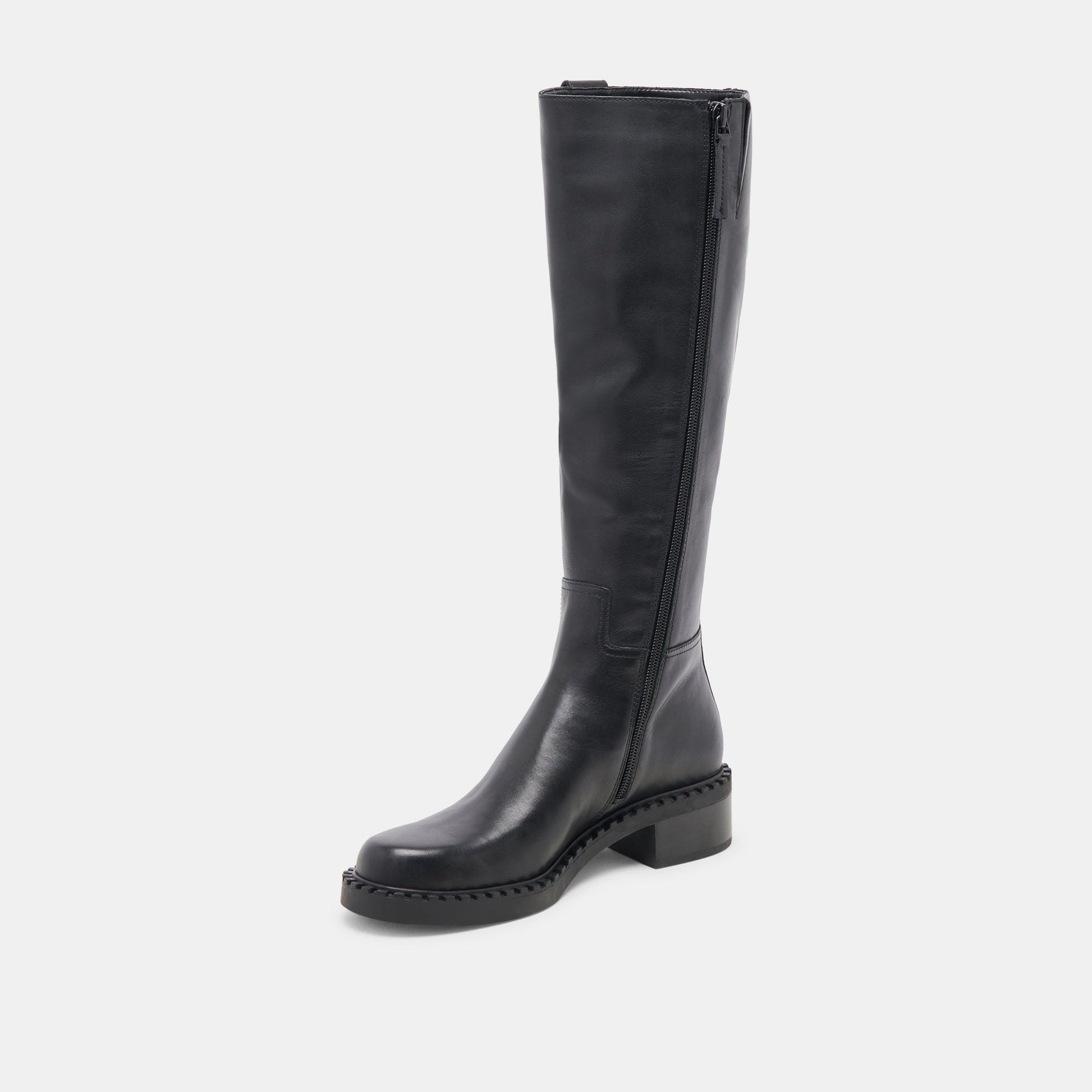Glory H2O Waterproof Black Leather Extra Wide Calf Boots