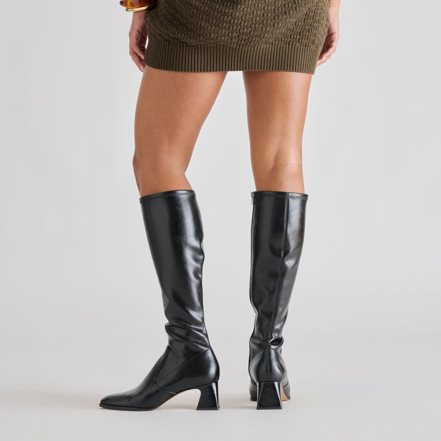 Alivia Black Leather Boots