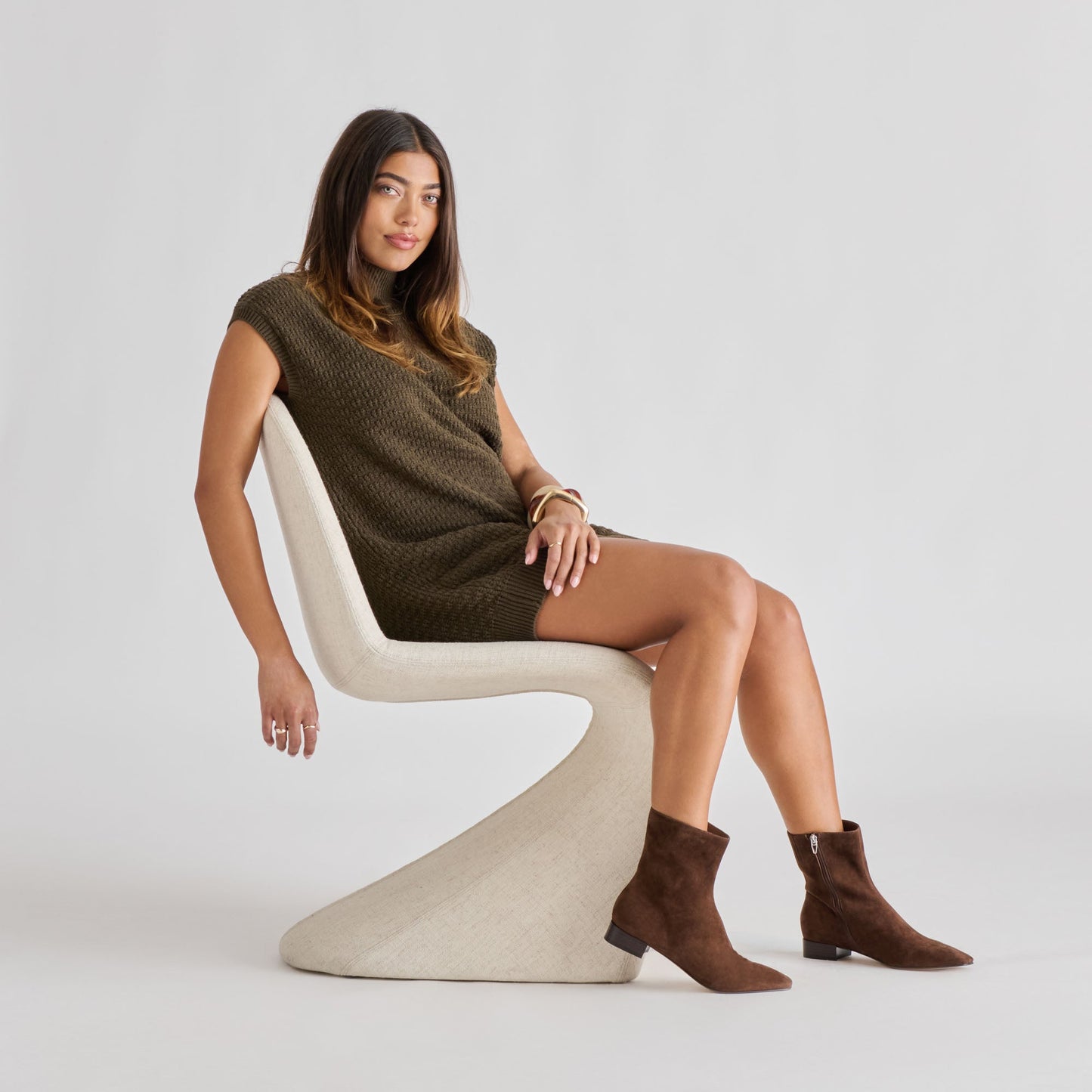 Tarine Dk Brown Nubuck Booties
