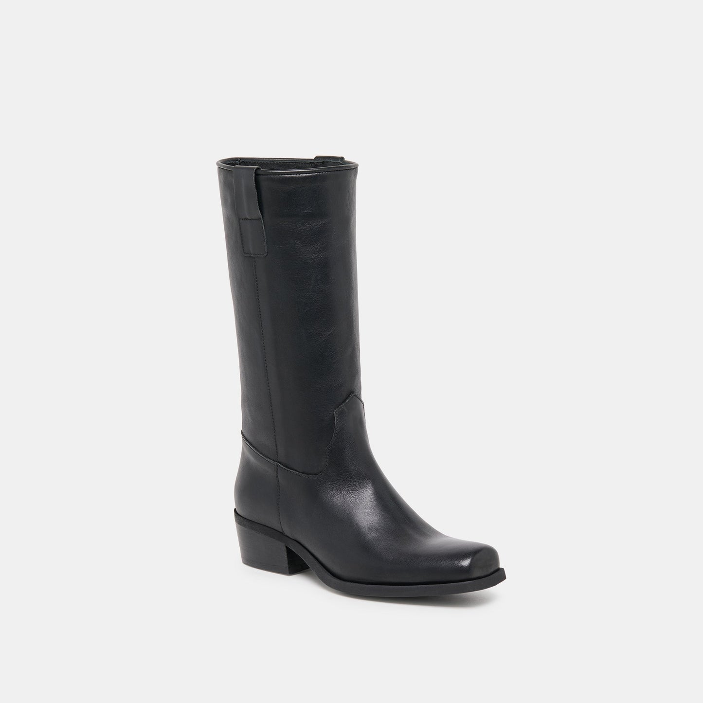 Romie Black Leather Boots