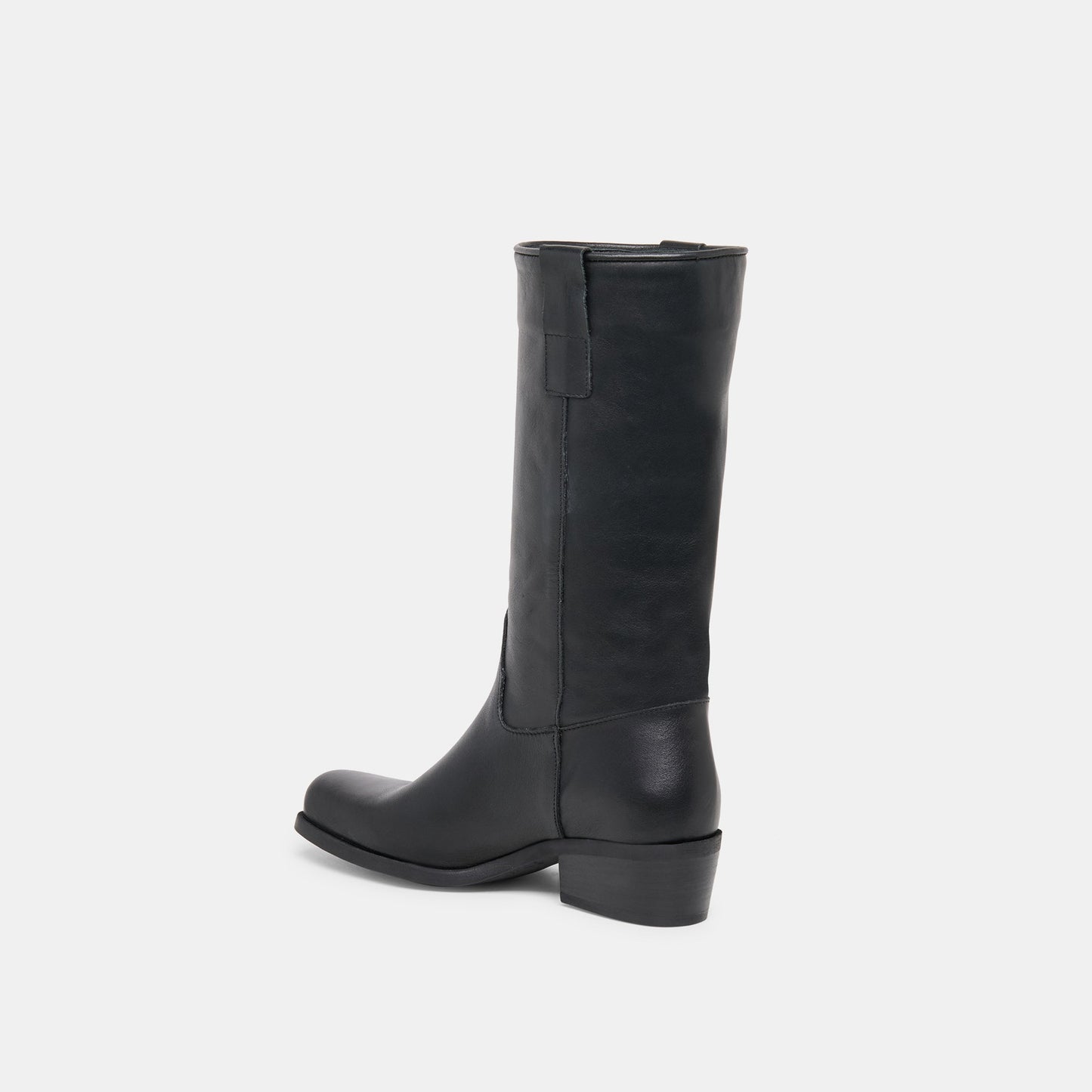Romie Black Leather Boots