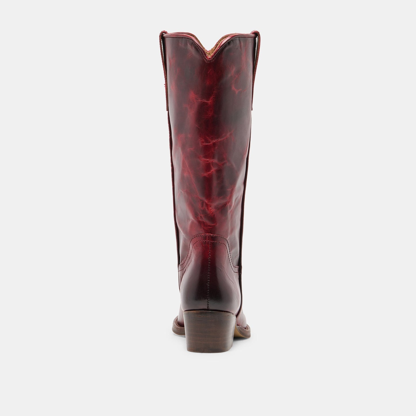 VIGLA Garnet Leather Pointed-Toe Western Boots