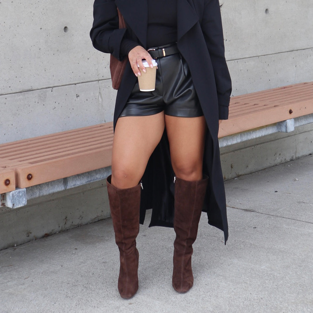 GYRA WIDE CALF BOOTS DK BROWN SUEDE
 – Dolce Vita