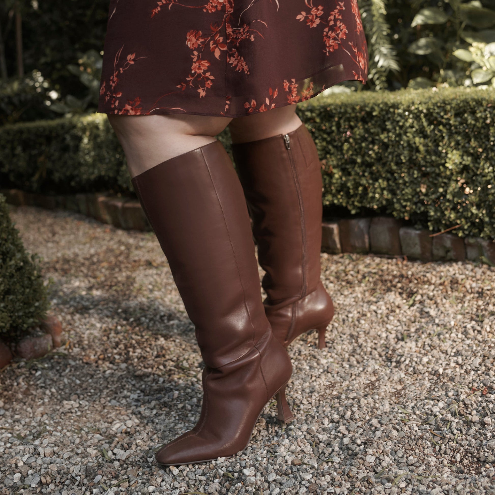 Gyra Extra Wide Calf Chocolate Boots | Leather Wide Calf Boots
 – Dolce Vita