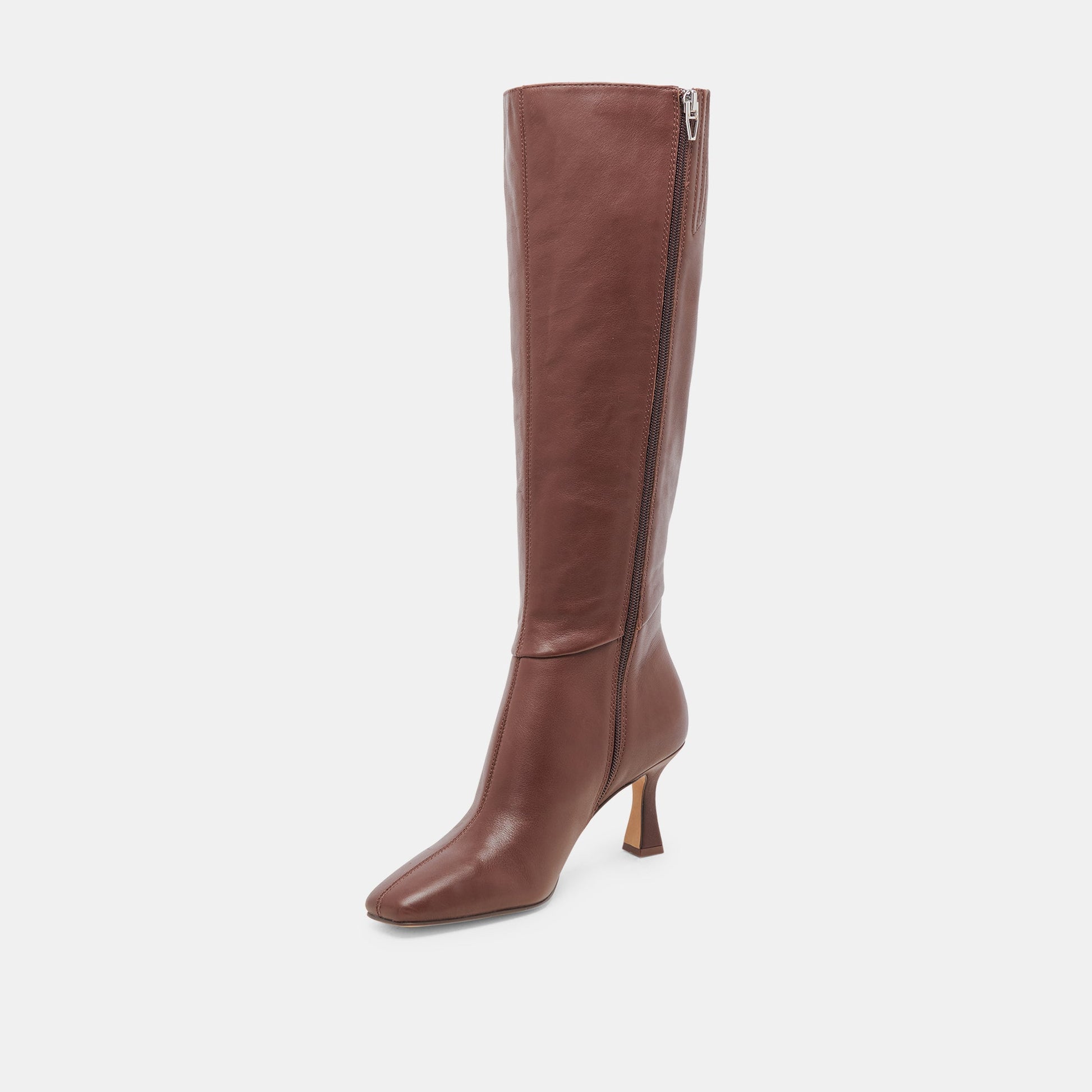 Gyra Extra Wide Calf Chocolate Boots | Leather Wide Calf Boots
 – Dolce Vita