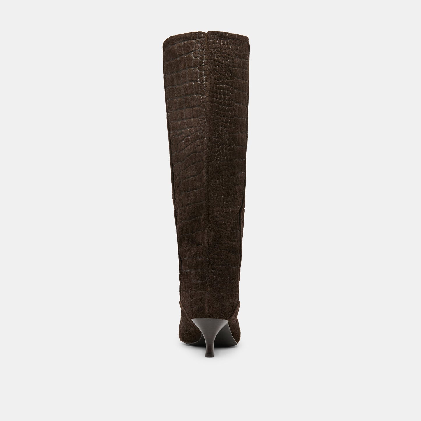 Roxla Dk Chocolate Croco Embossed Leather Boots