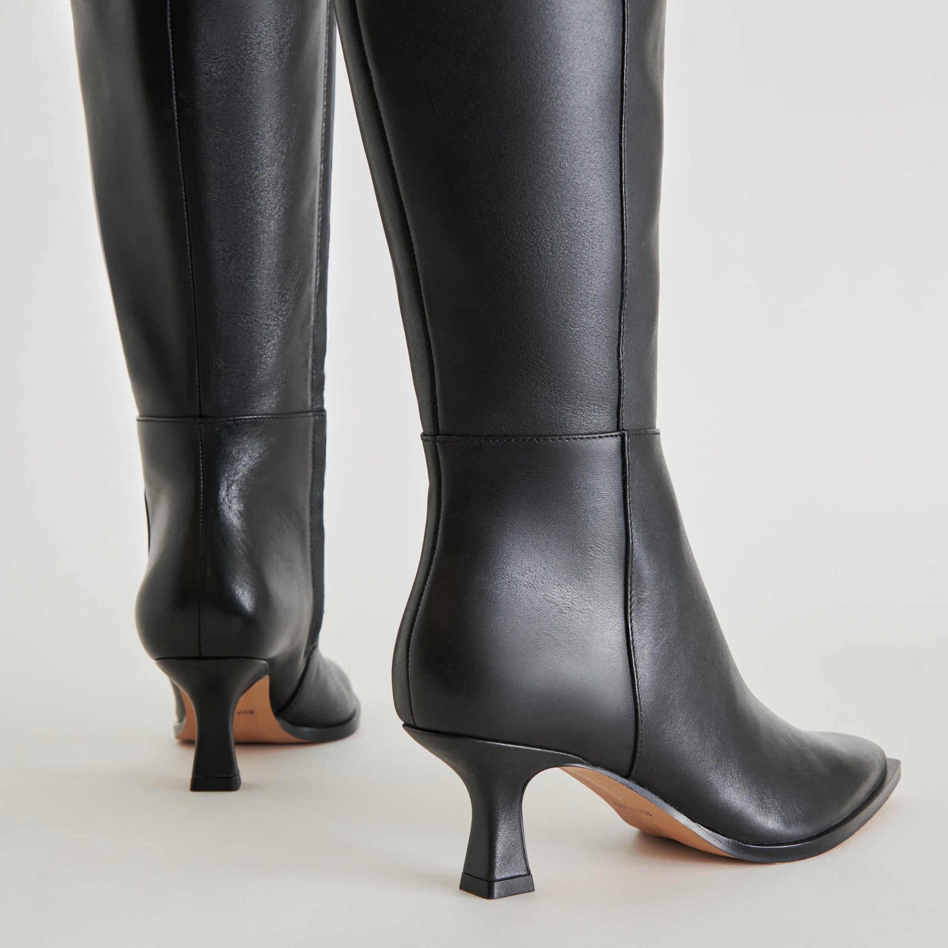 Auggie Black Leather Boots