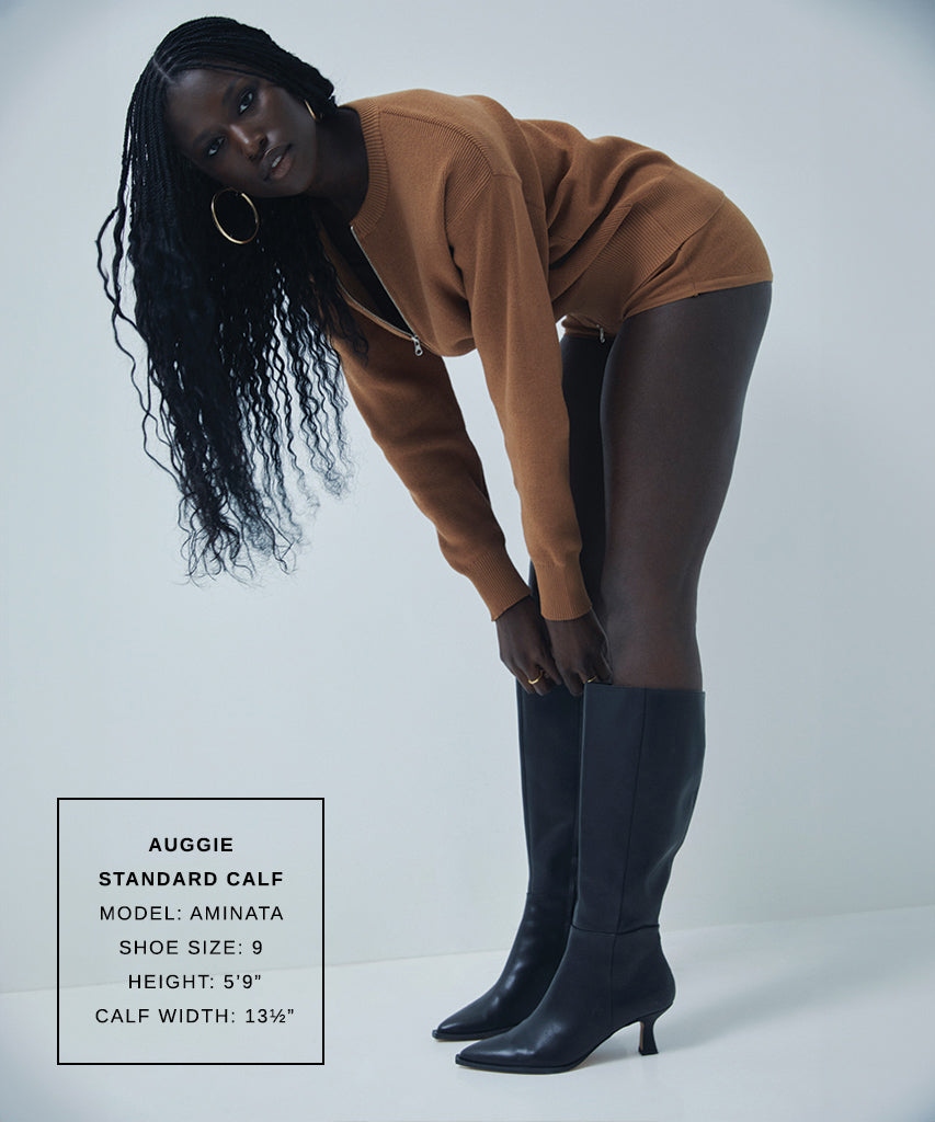 Auggie Black Leather Boots
