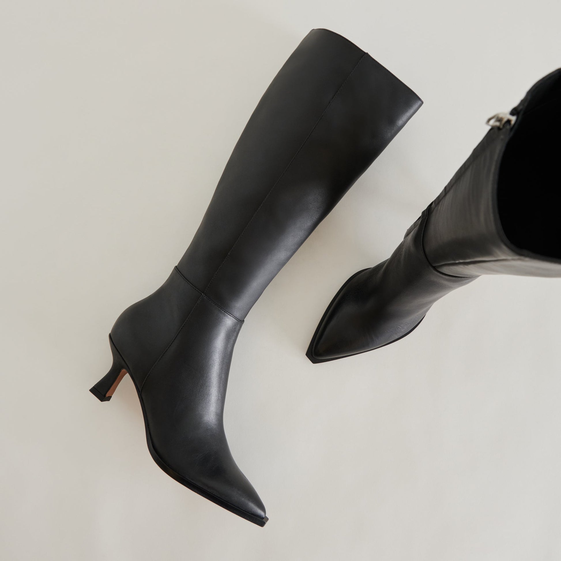 Auggie Black Leather Boots