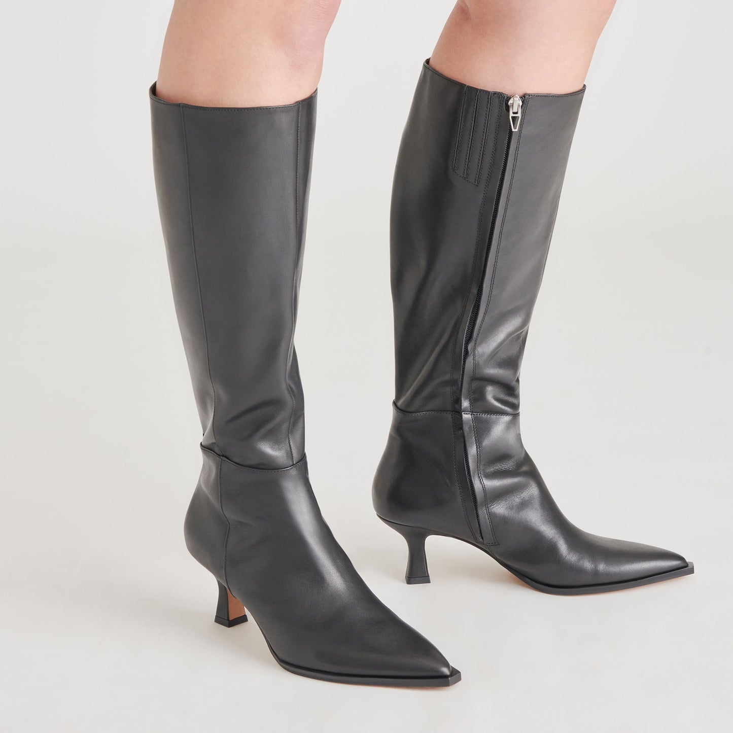 Auggie Black Leather Boots