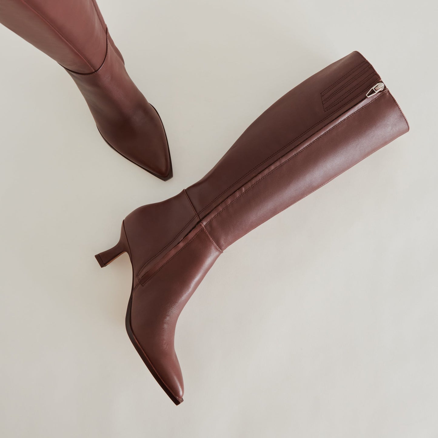 Auggie Boots | Chocolate Leather Boots by Dolce Vita