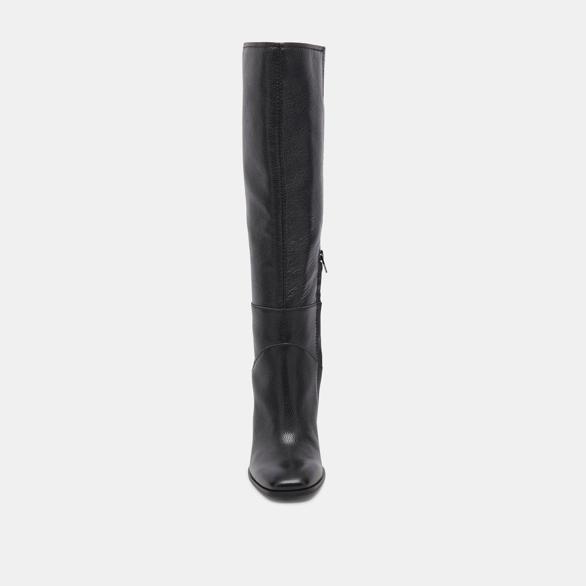 Fynn Boots Onyx Leather | Knee-High Onyx Leather Boots
 – Dolce Vita