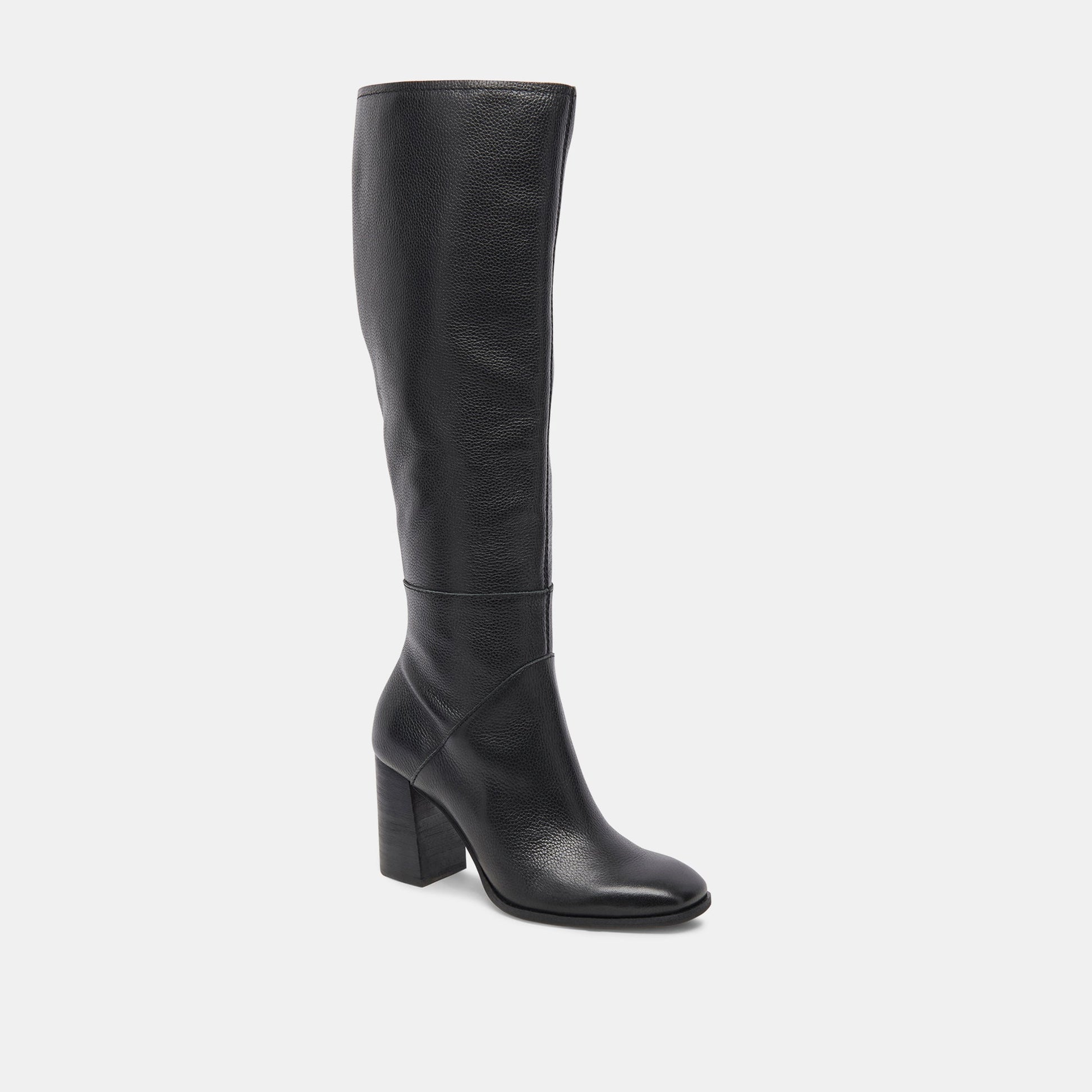 Fynn Boots Onyx Leather | Knee-High Onyx Leather Boots
 – Dolce Vita