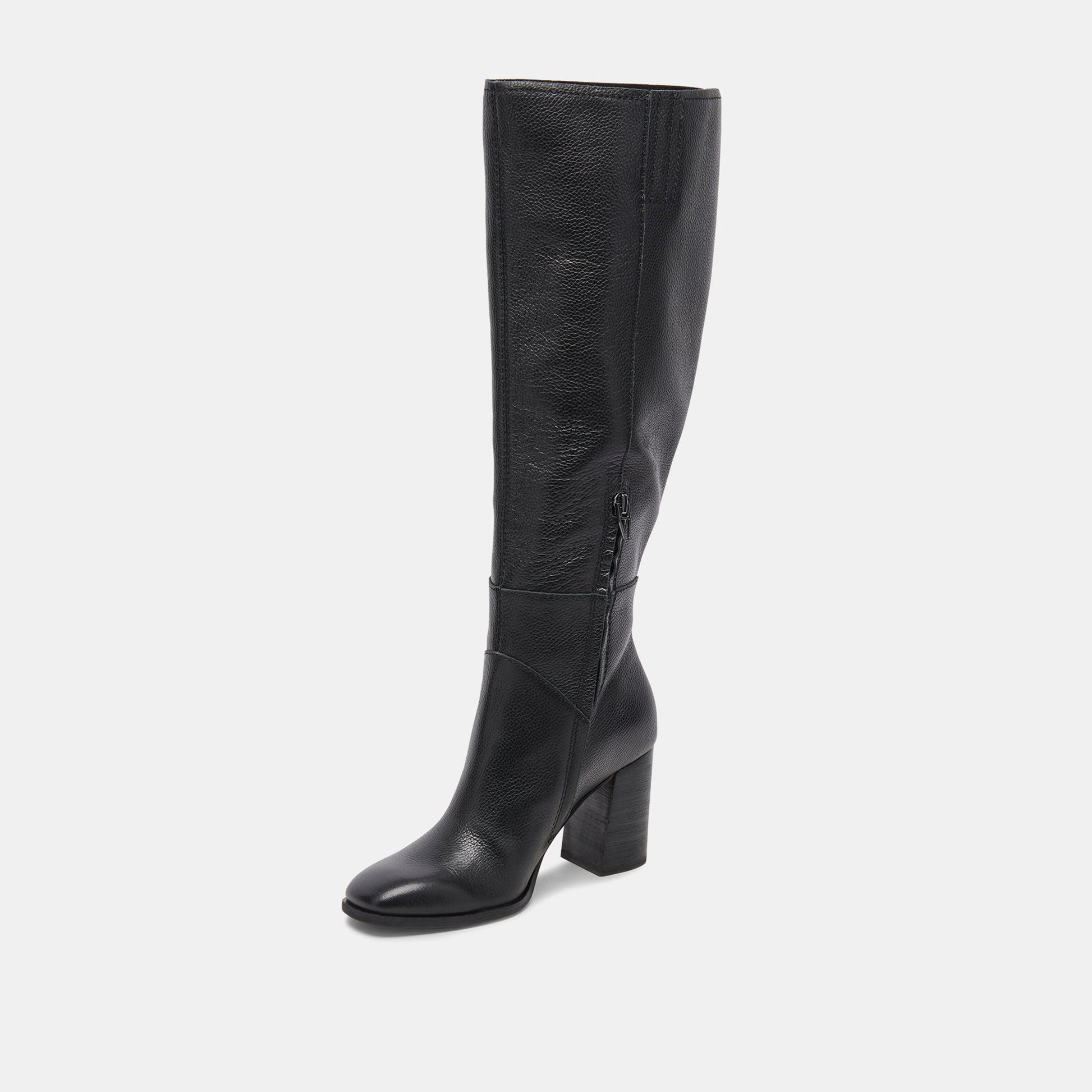 Fynn Boots Onyx Leather | Knee-High Onyx Leather Boots
 – Dolce Vita