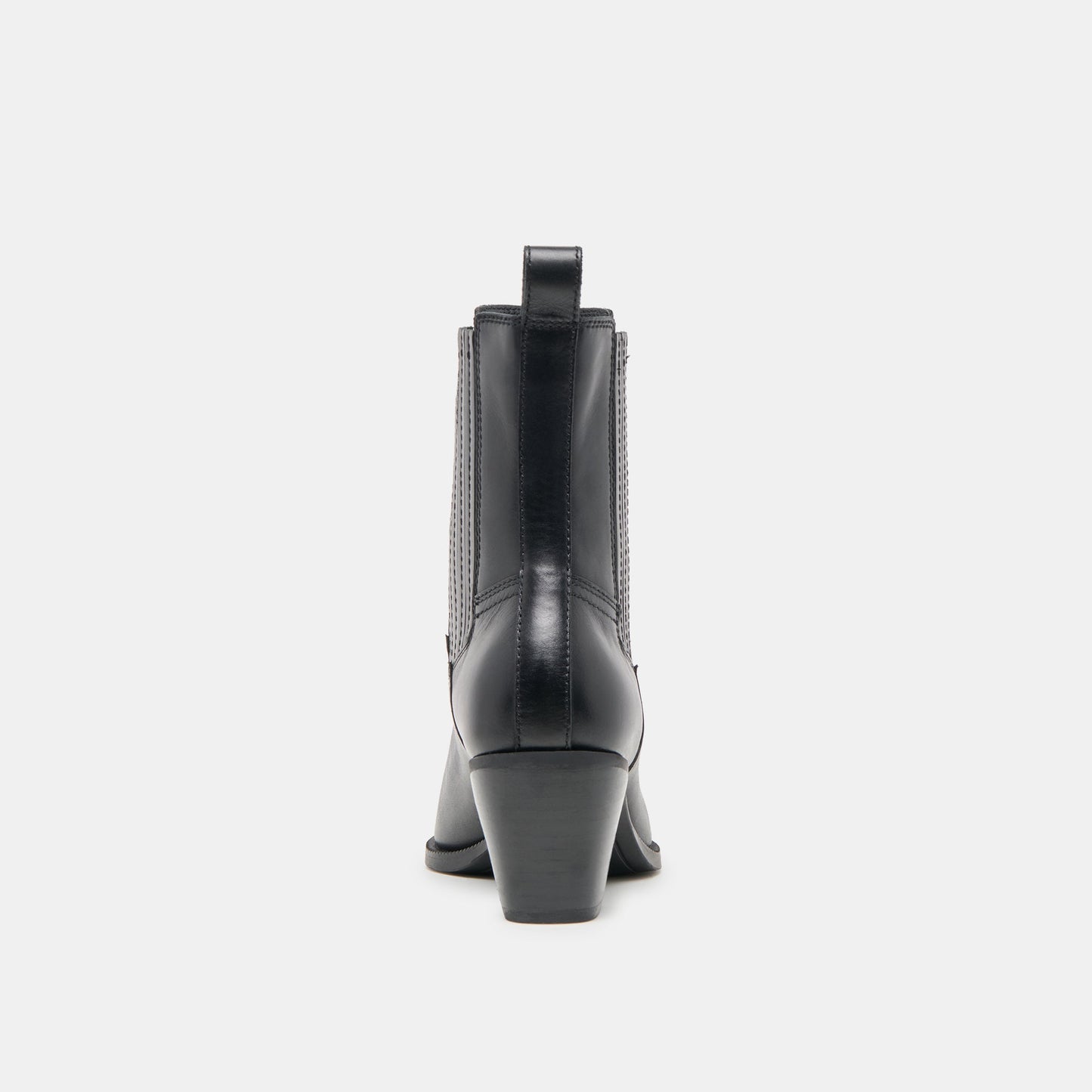 Slim Black Leather Booties