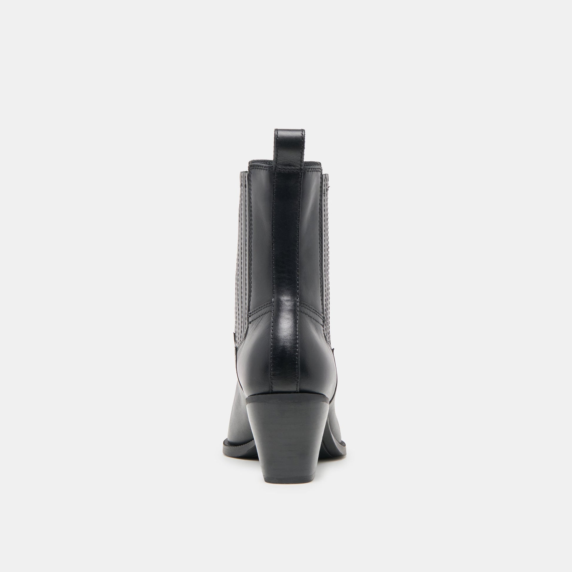 Slim Black Leather Booties