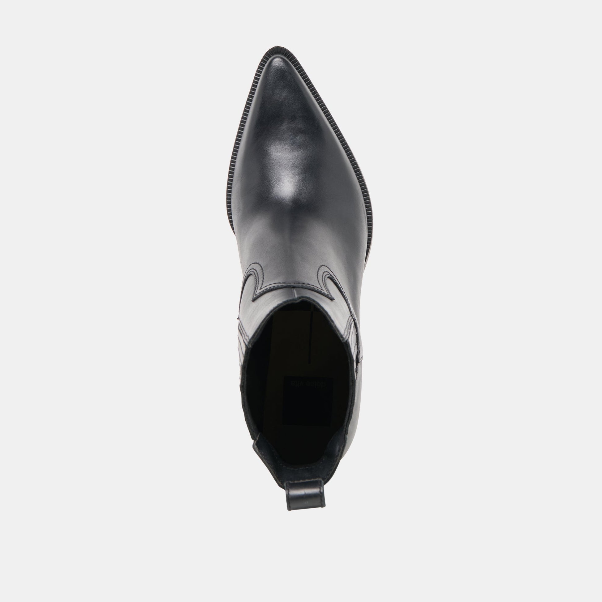 Slim Black Leather Booties