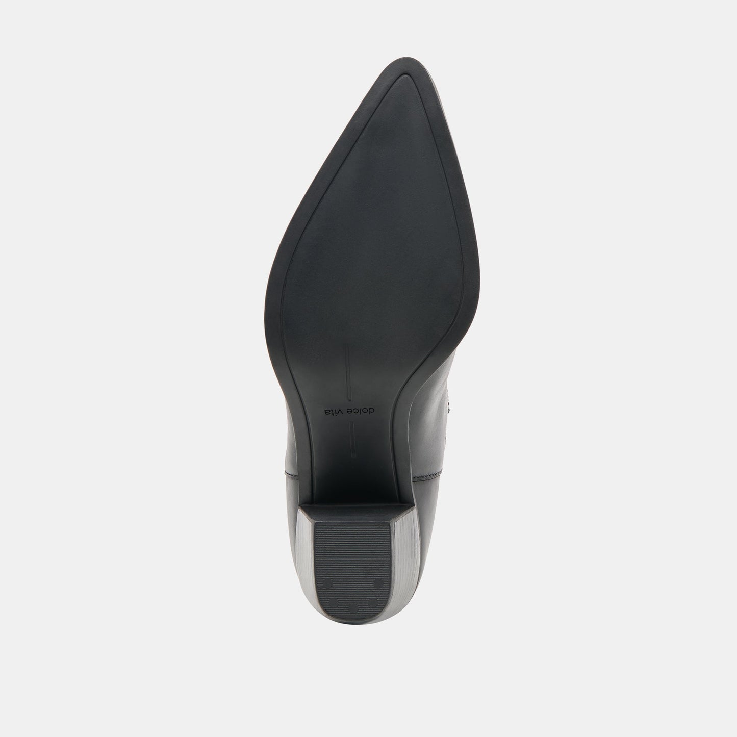 Slim Black Leather Booties
