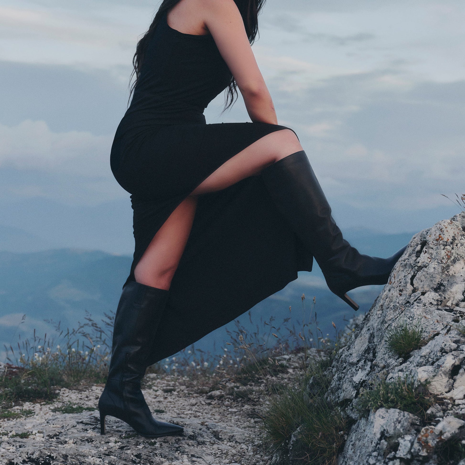 Emmi Black Leather Boots