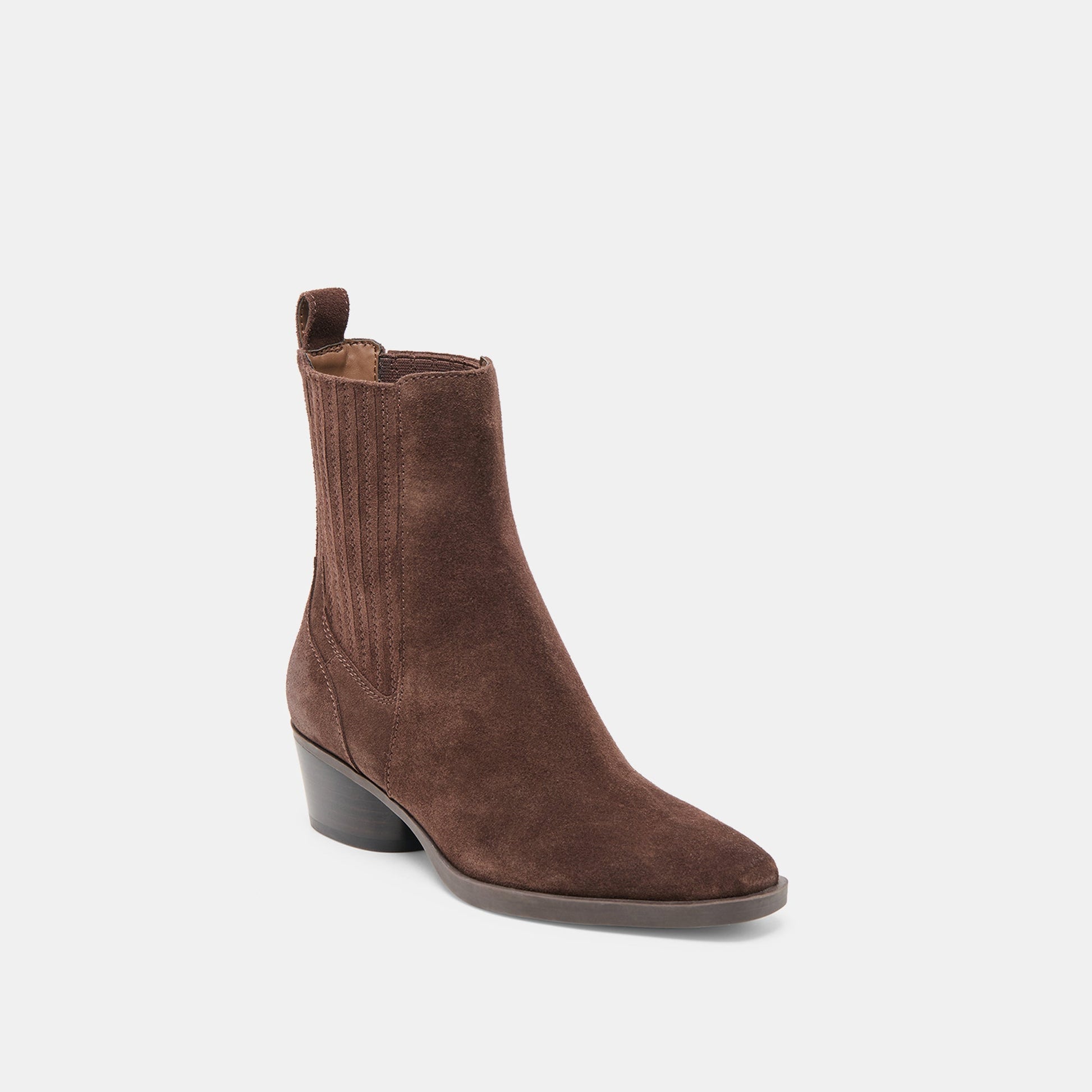 Faint H2O Waterproof Dk Brown Suede Booties