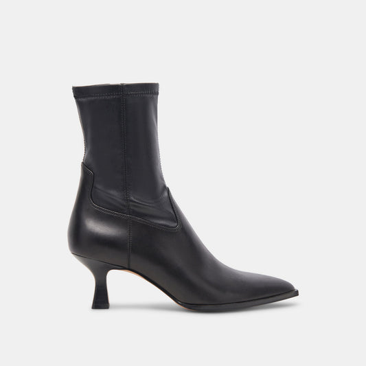 Arya Black Leather Boots
