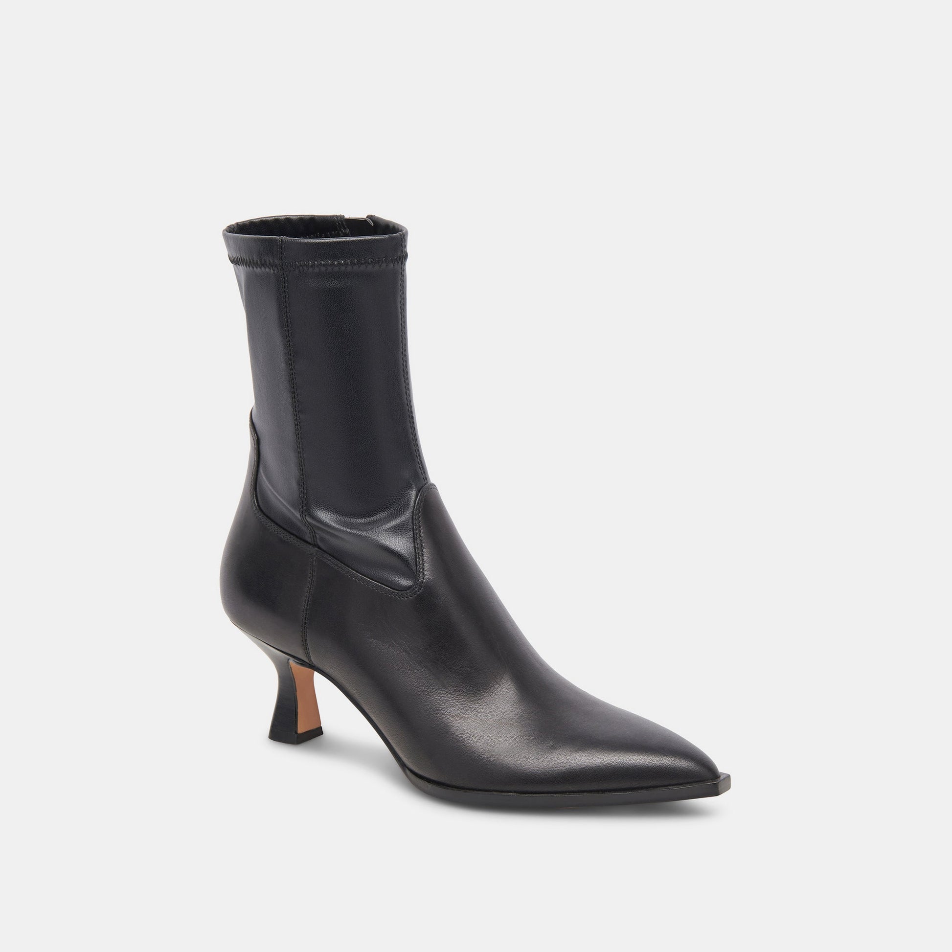 Arya Black Leather Boots