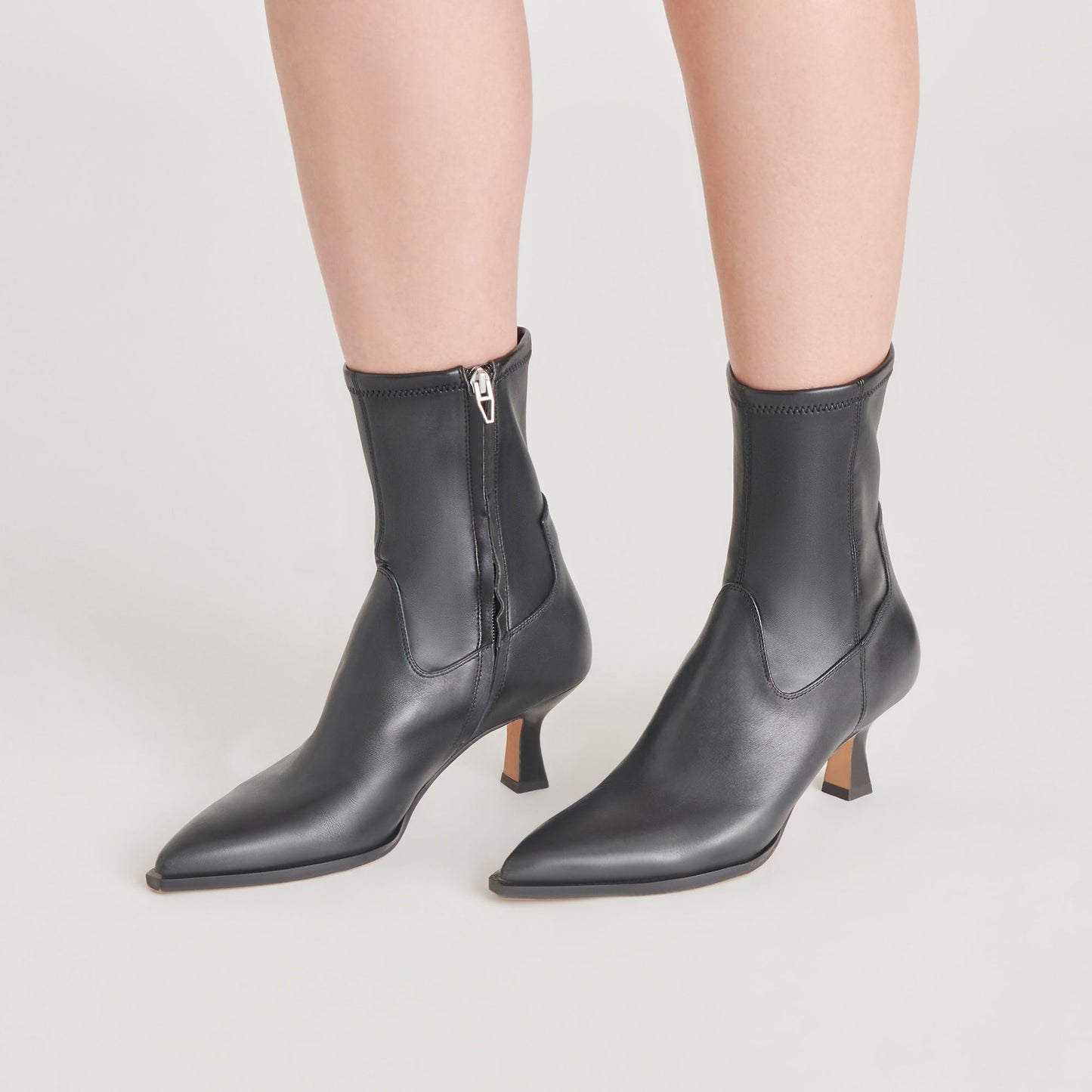 Arya Black Leather Boots