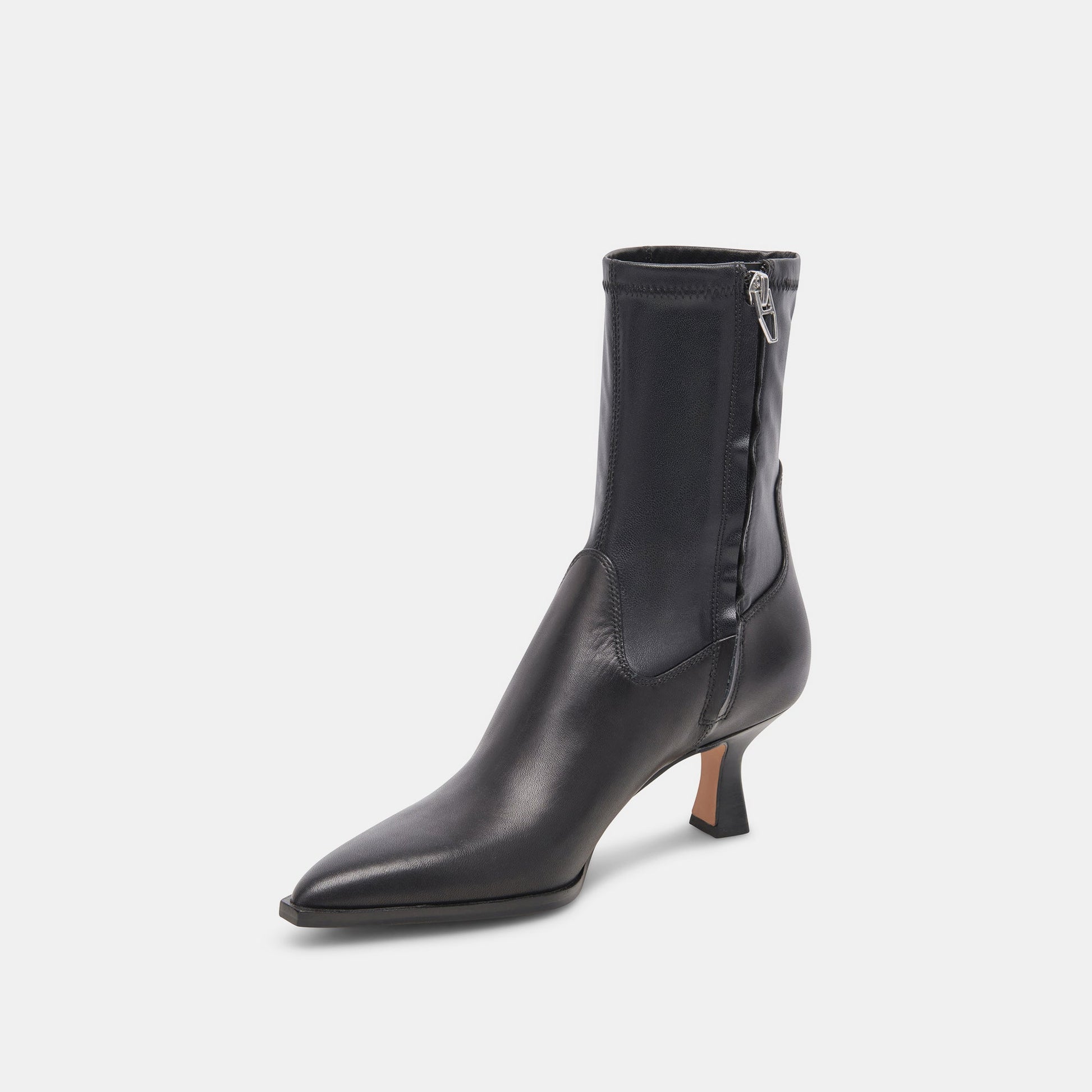Arya Black Leather Boots