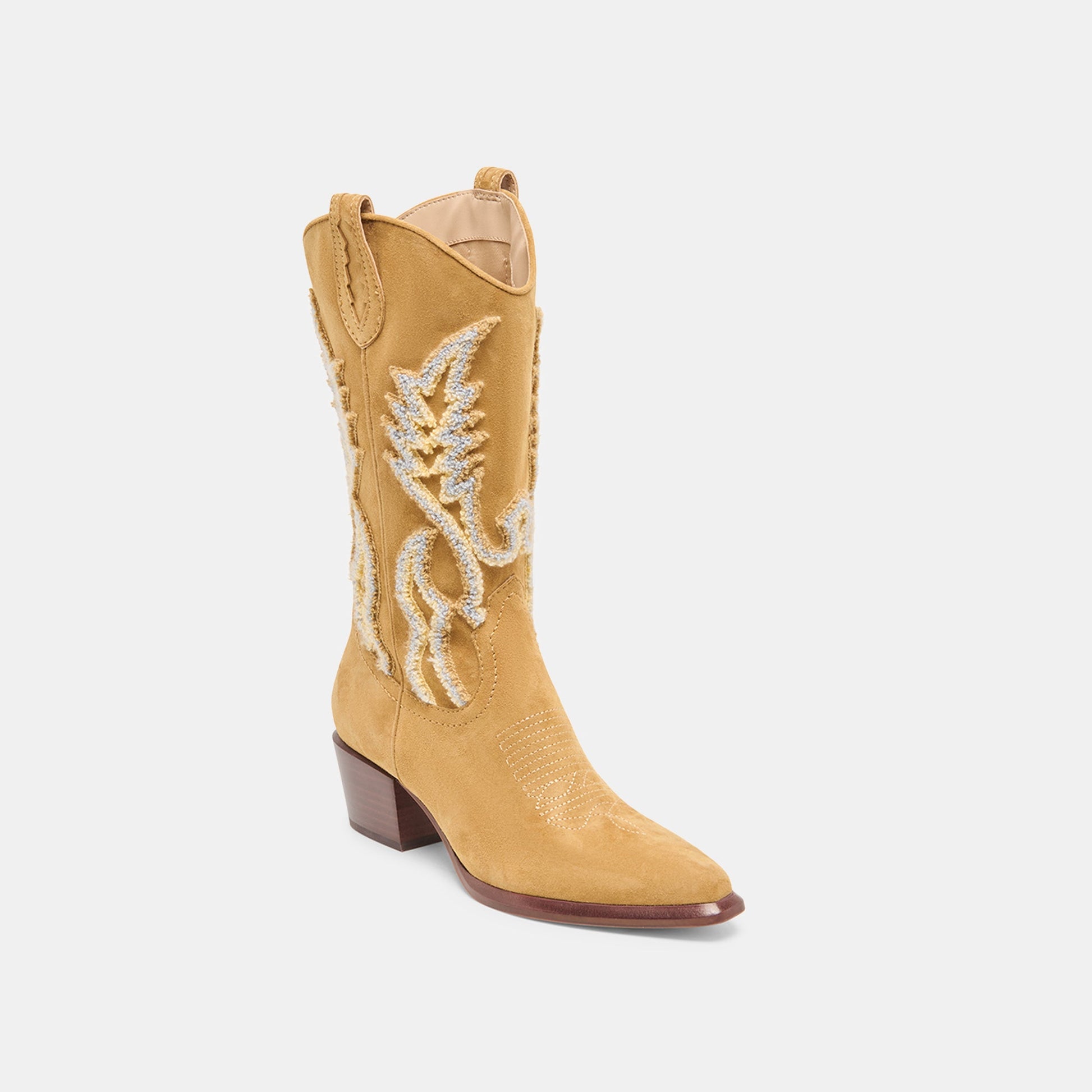 Vila Caramel Suede Boots